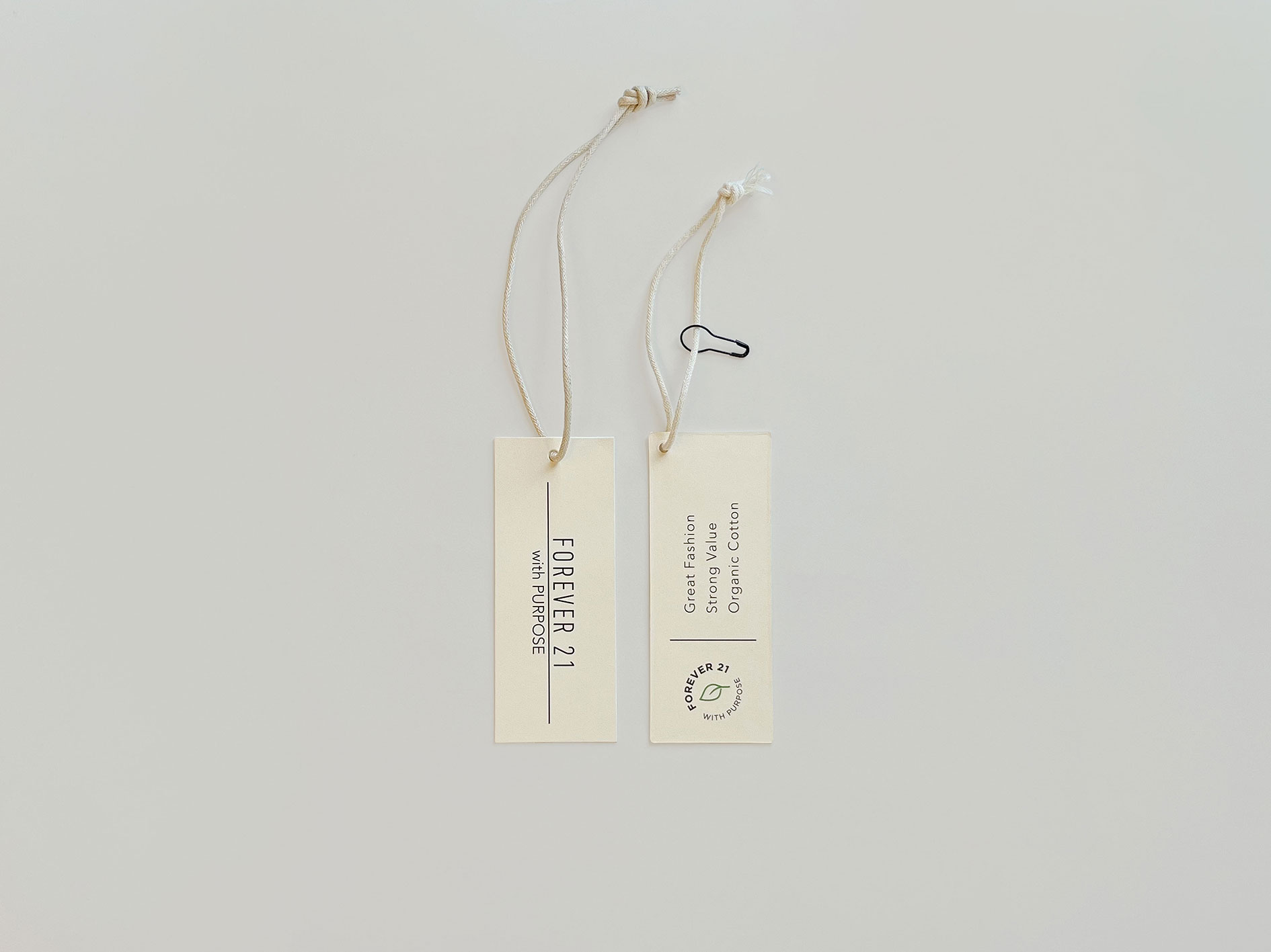 FOREVER 21 – SUSTAINABLE WITH PURPOSE HANGTAG & BUTTON BAG & LABEL ...